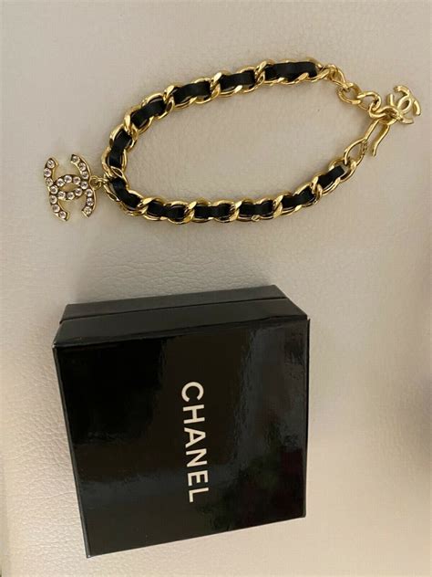 chanel gold chain bracelet gold|authentic Chanel bracelet.